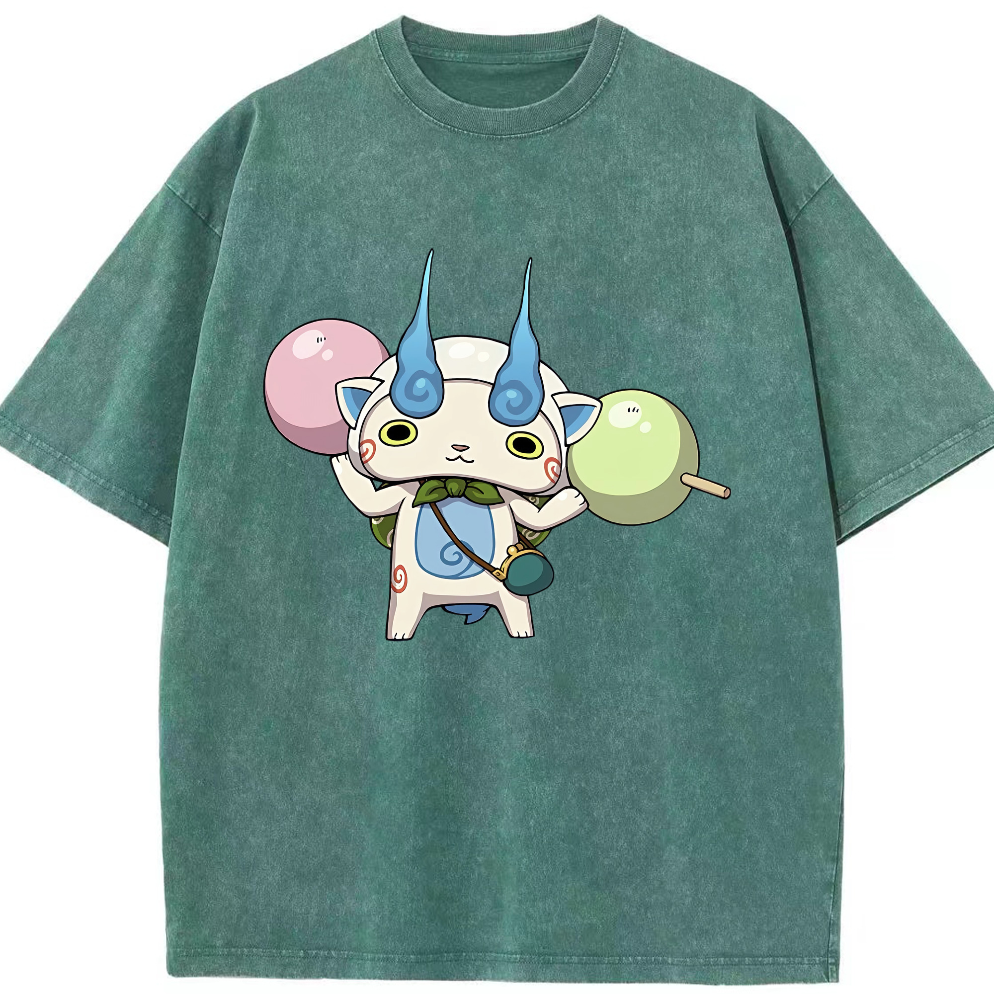 （画像用） 妖怪ウォッチ Yo-kai Watch 綿100% ヴィンテージ風 半袖Tシャツ（フロントプリント）